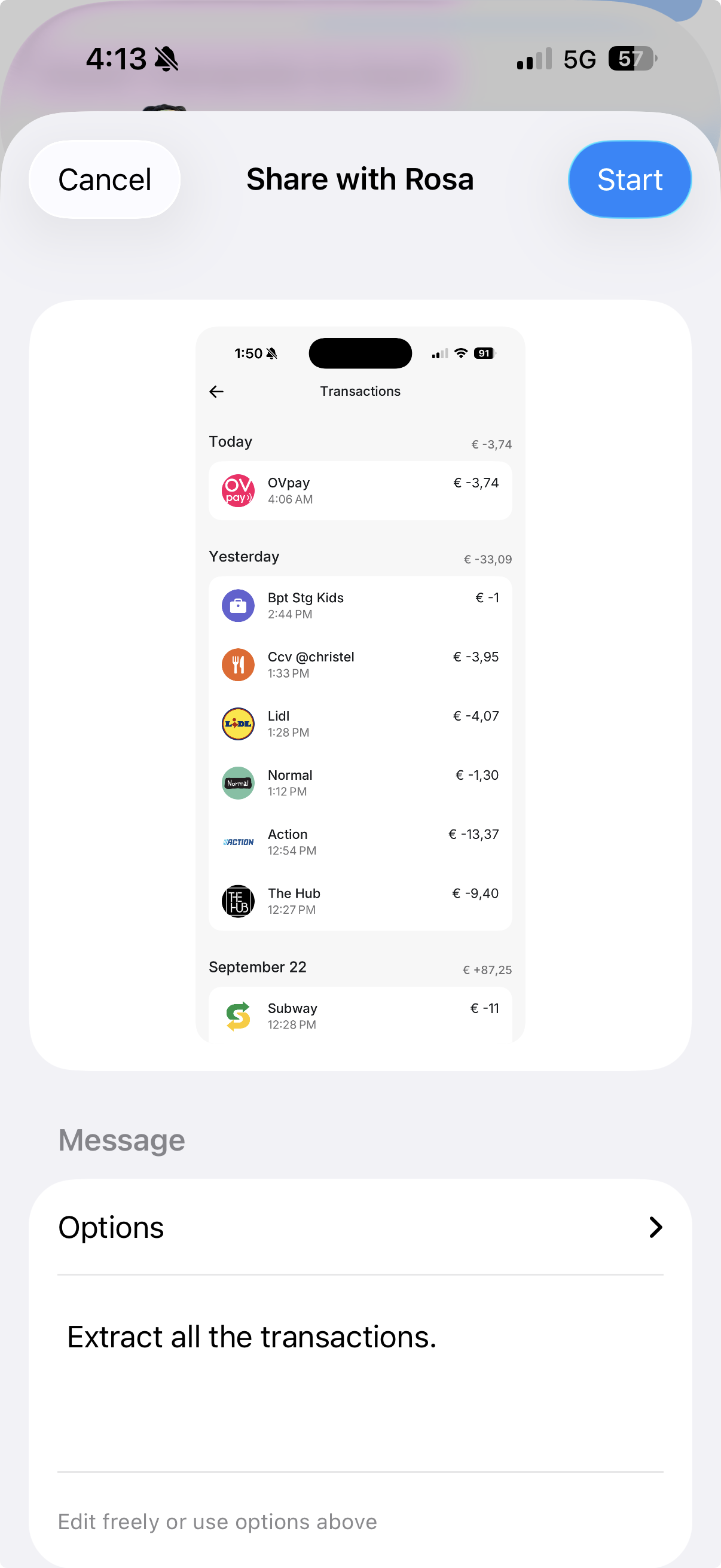 Share a budget with the family