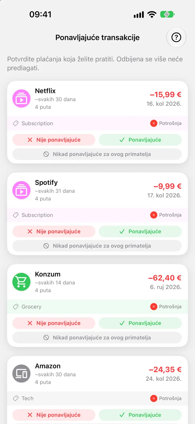 Ponavljajuće transakcije
