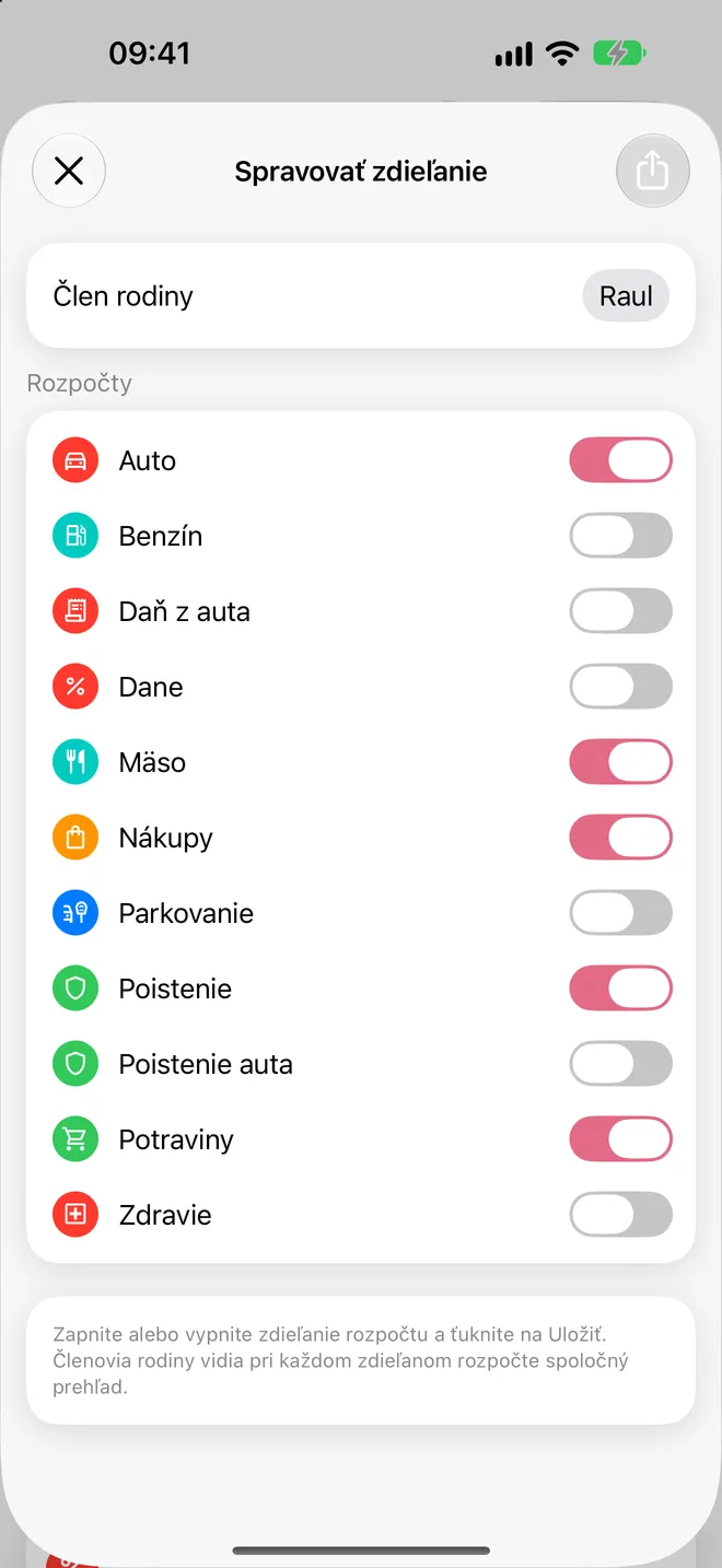 Spravovať zdieľanie