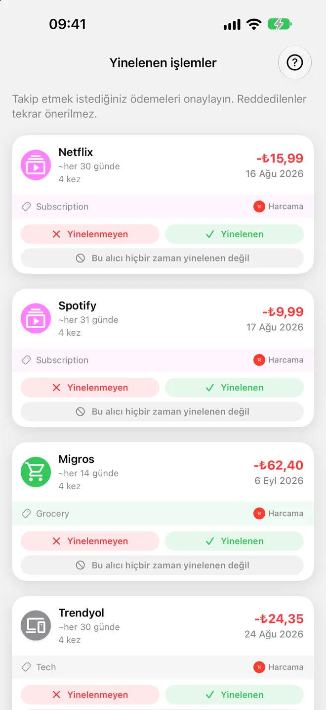 Yinelenen işlemler