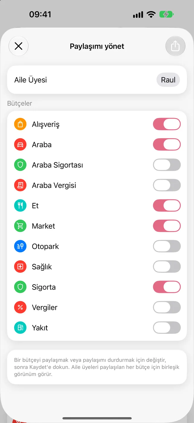 Paylaşımı yönet
