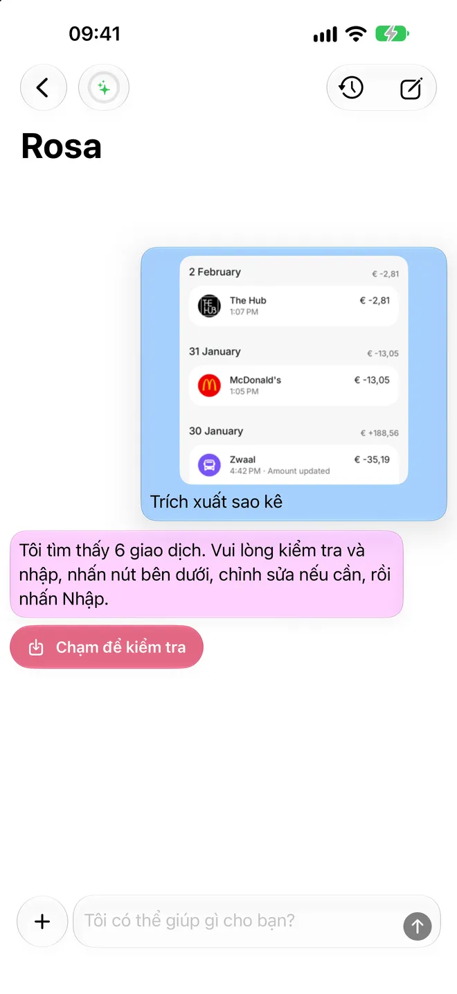 Trích xuất sao kê